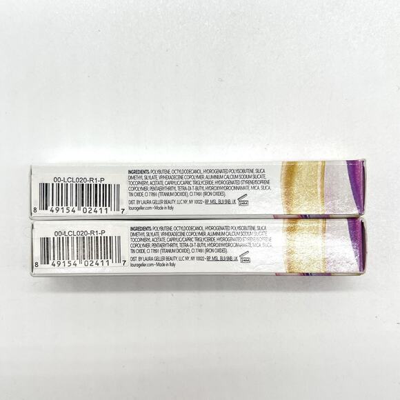 LAURA GELLER Color Luster Lip Gloss Diamond Dust Top Coat 0.21oz Set of 2 NEW - Picture 3 of 7